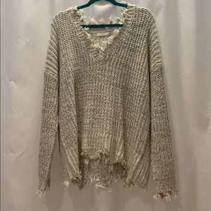 Lush fringe sweater - worn once